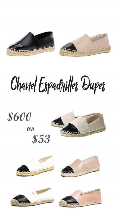 chanel espadrilles dupe|chanel suspenders dupe.